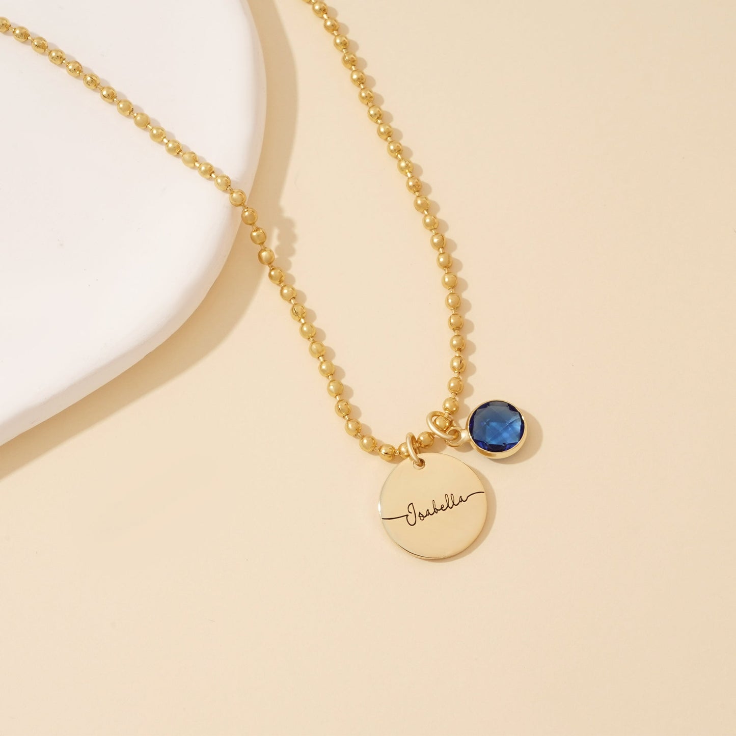 Childrens Birthstone Engravable Necklace
