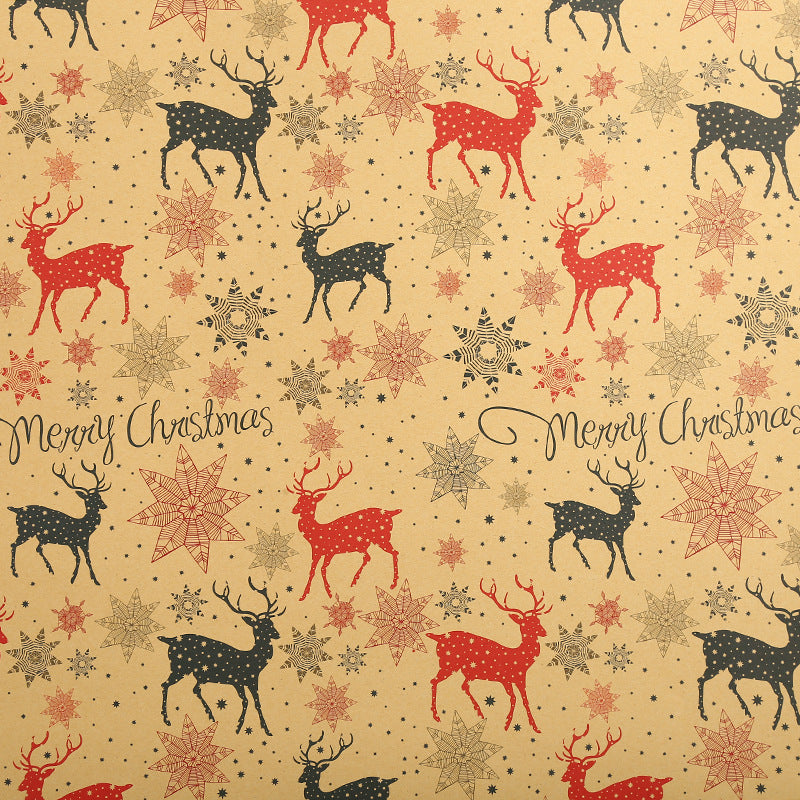 Christmas Gift Wrapping Kraft Paper Set