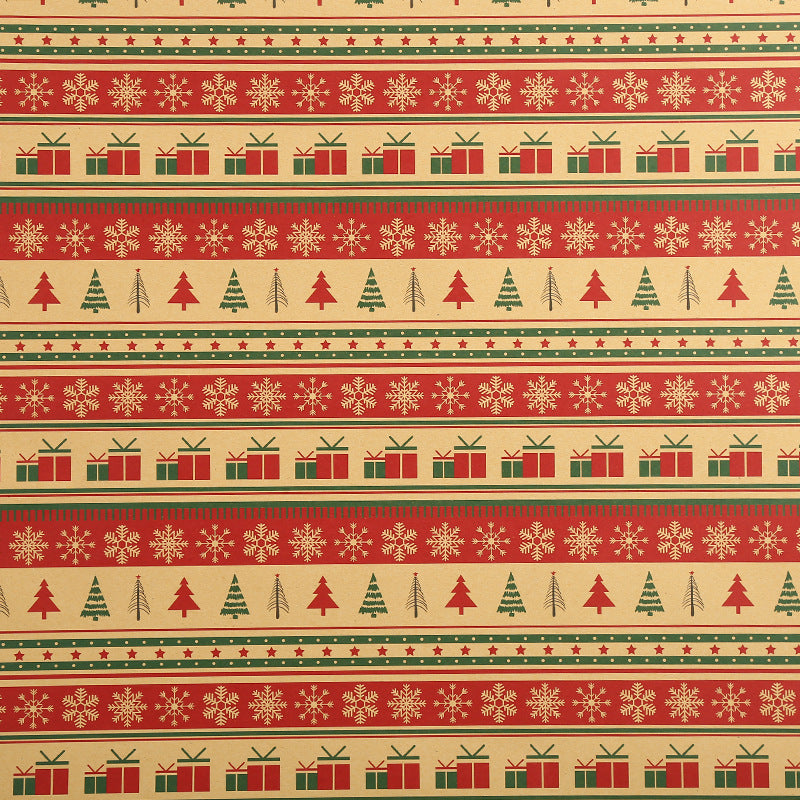 Christmas Gift Wrapping Kraft Paper Set