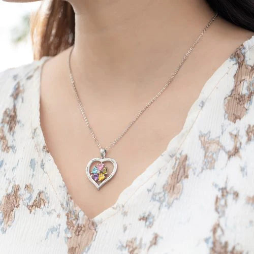 S925 Personalized Mother's Day Heart Necklace