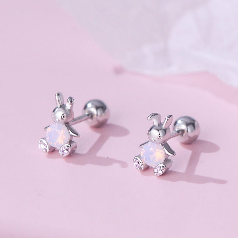 Children's Crystal Bunny Earrings