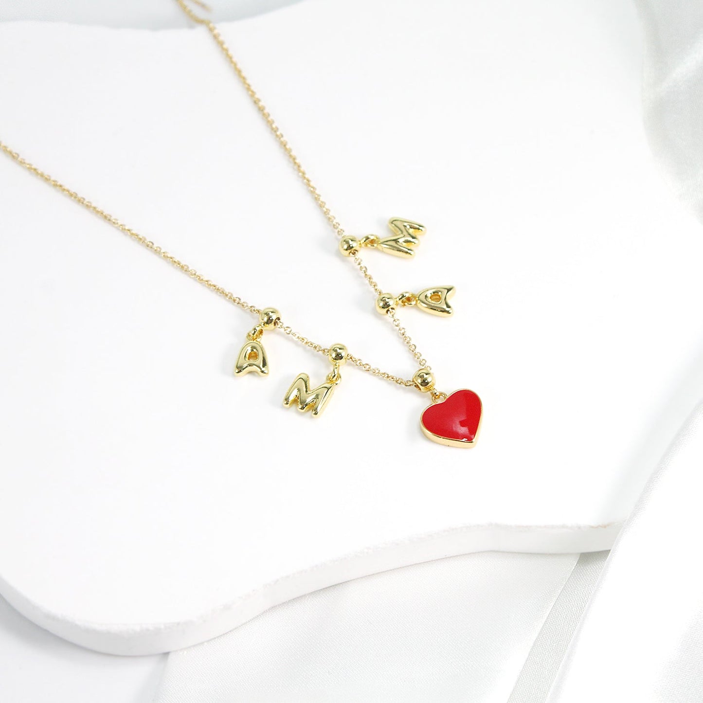MAMA Always in My Heart – Double-Sided Enamel Charm Necklace