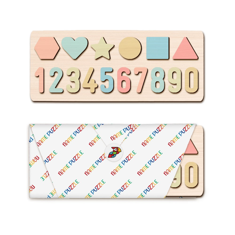 Numbers and Shapes Wooden Educational Puzzle