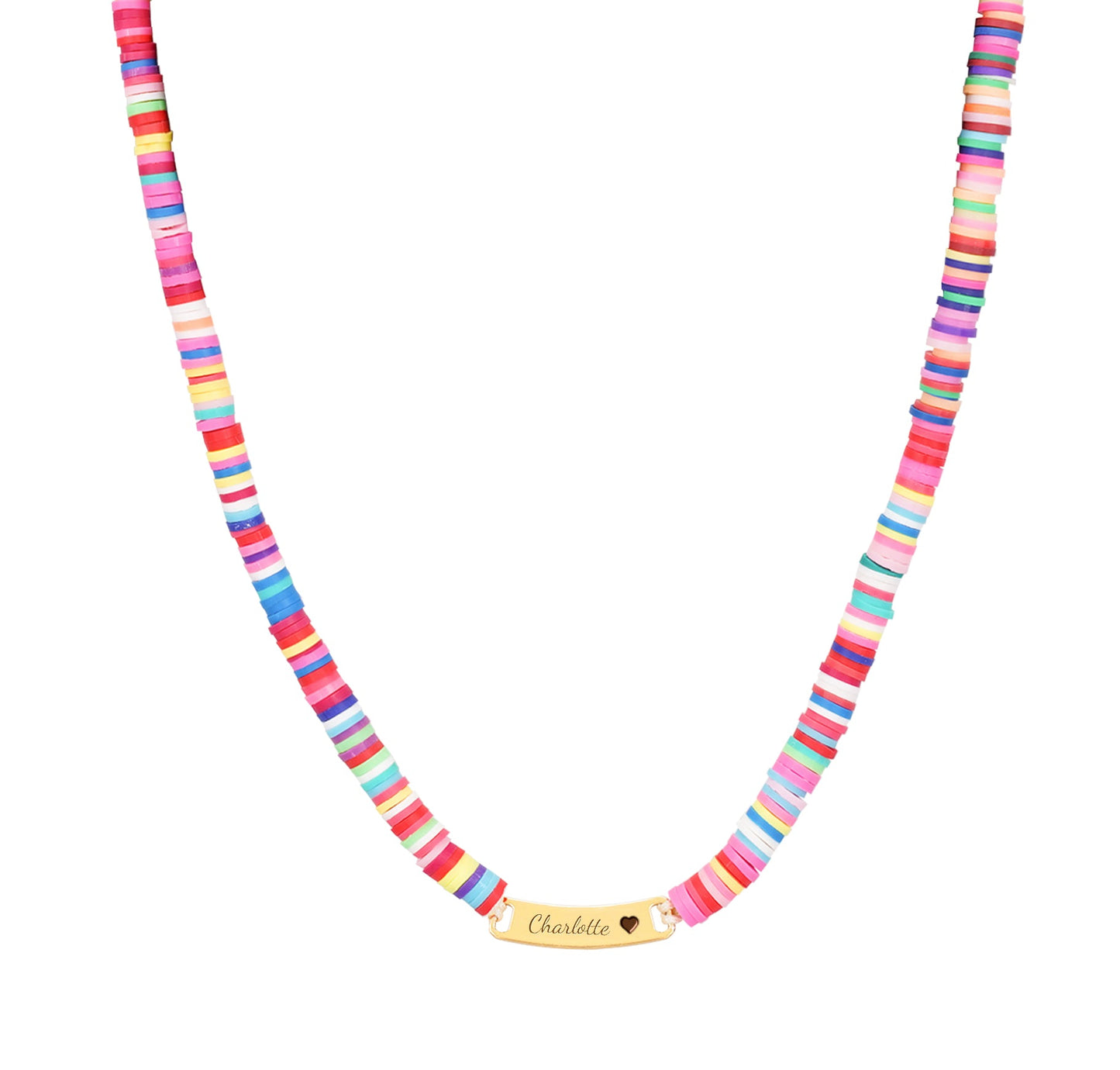 Clay Beads Personalized Baby Girl Name Necklace