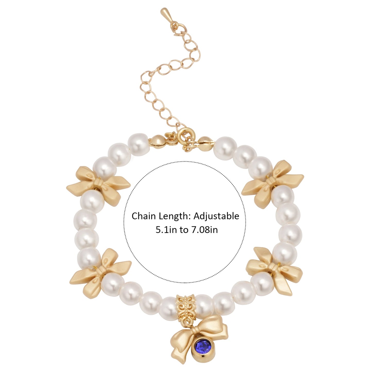 Personalized Girls Birthstone Bow Charm Bracelet