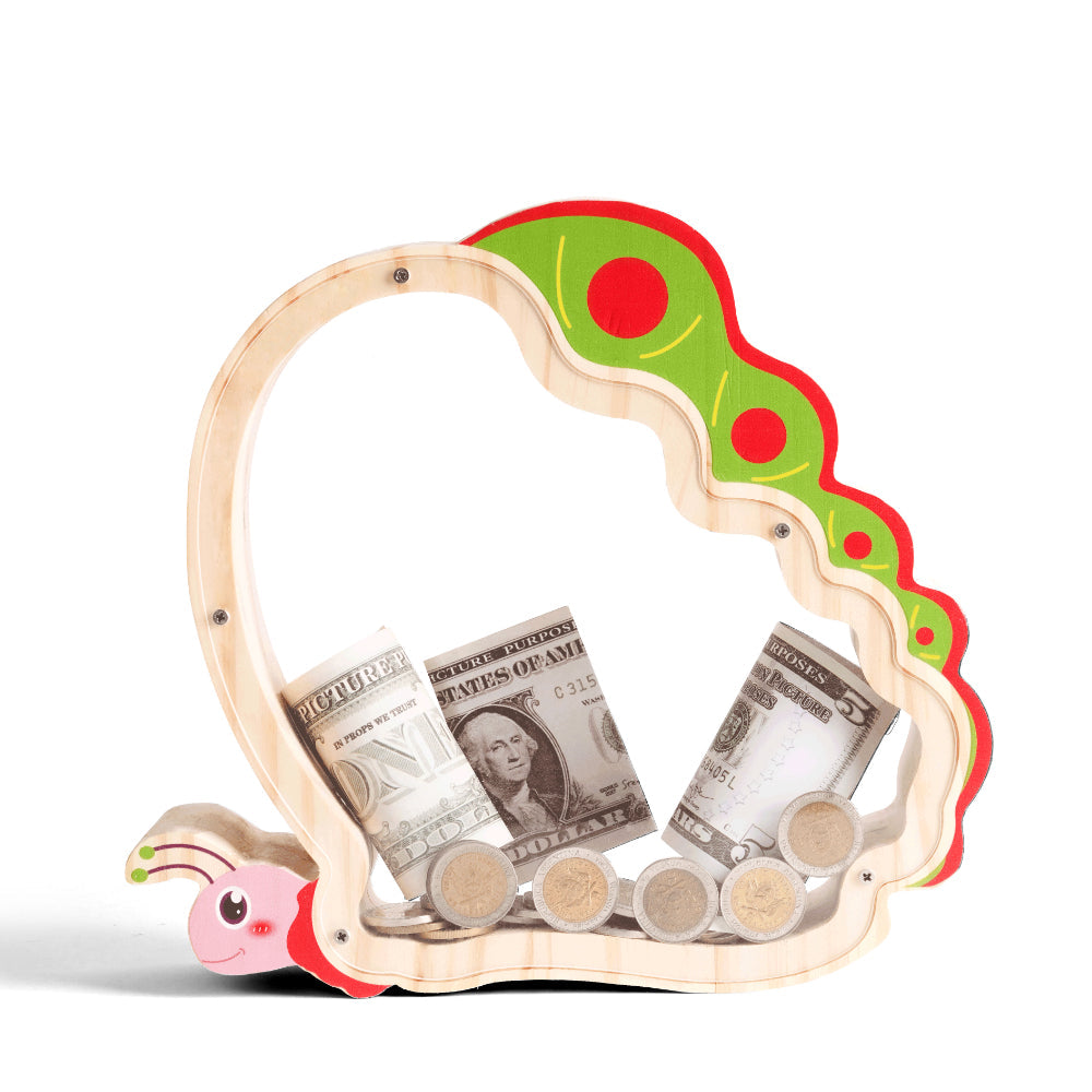 Personalized Wooden Cute Butterfly Piggy Bank for Kids