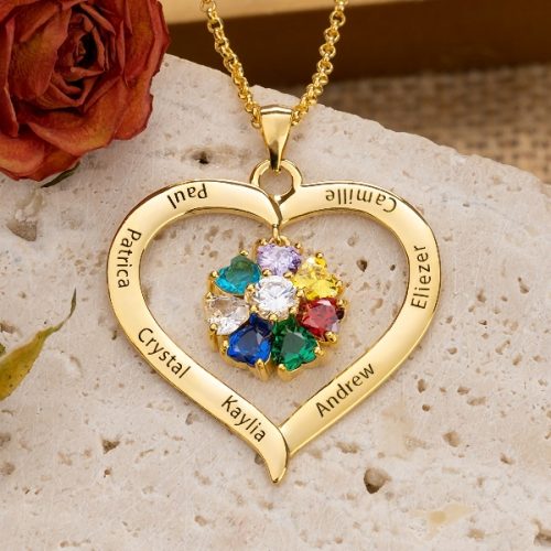 S925 Personalized Mother's Day Heart Necklace