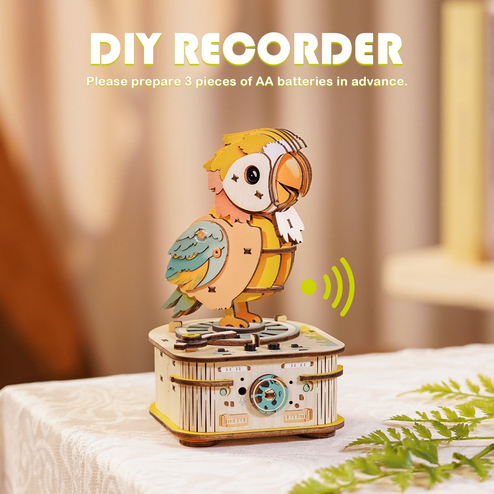 Echo Parrot – 3D DIY Wooden Puzzle Recorder