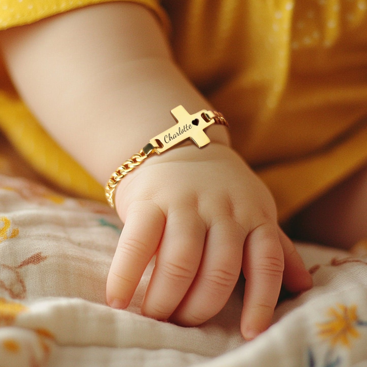Personalized Children's Name Cross Bracelet