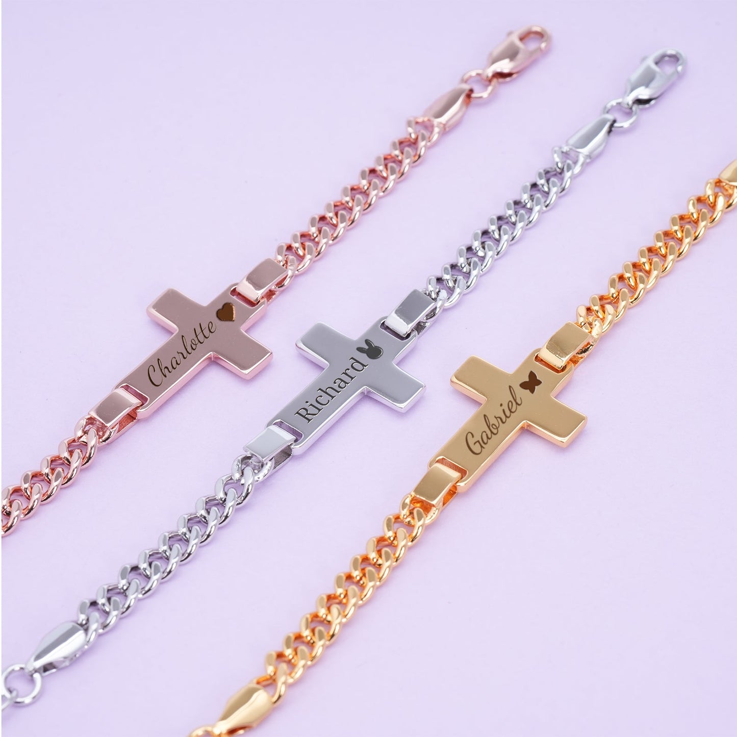 Personalized Children's Name Cross Bracelet