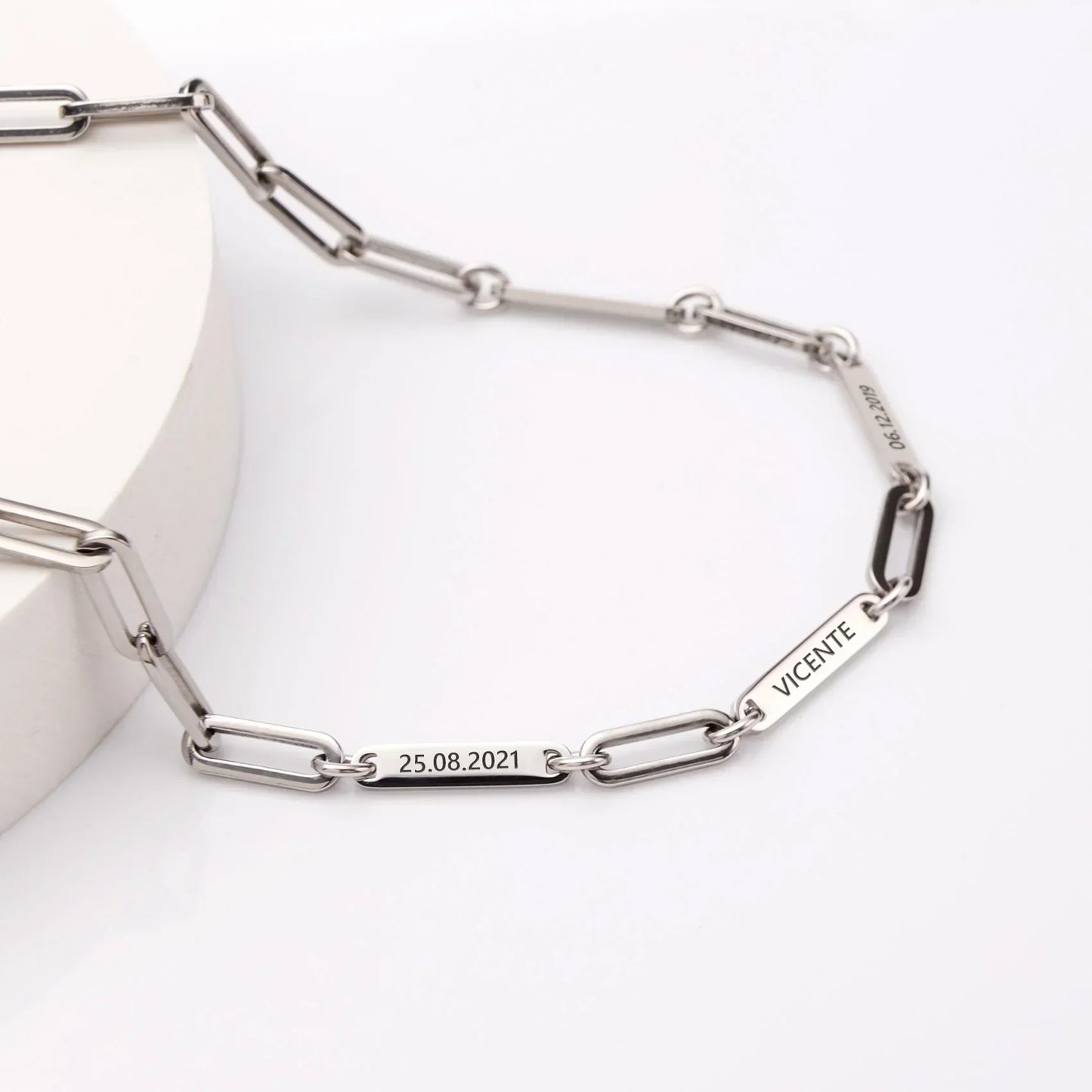 Personalized Name Paperclip Bracelet