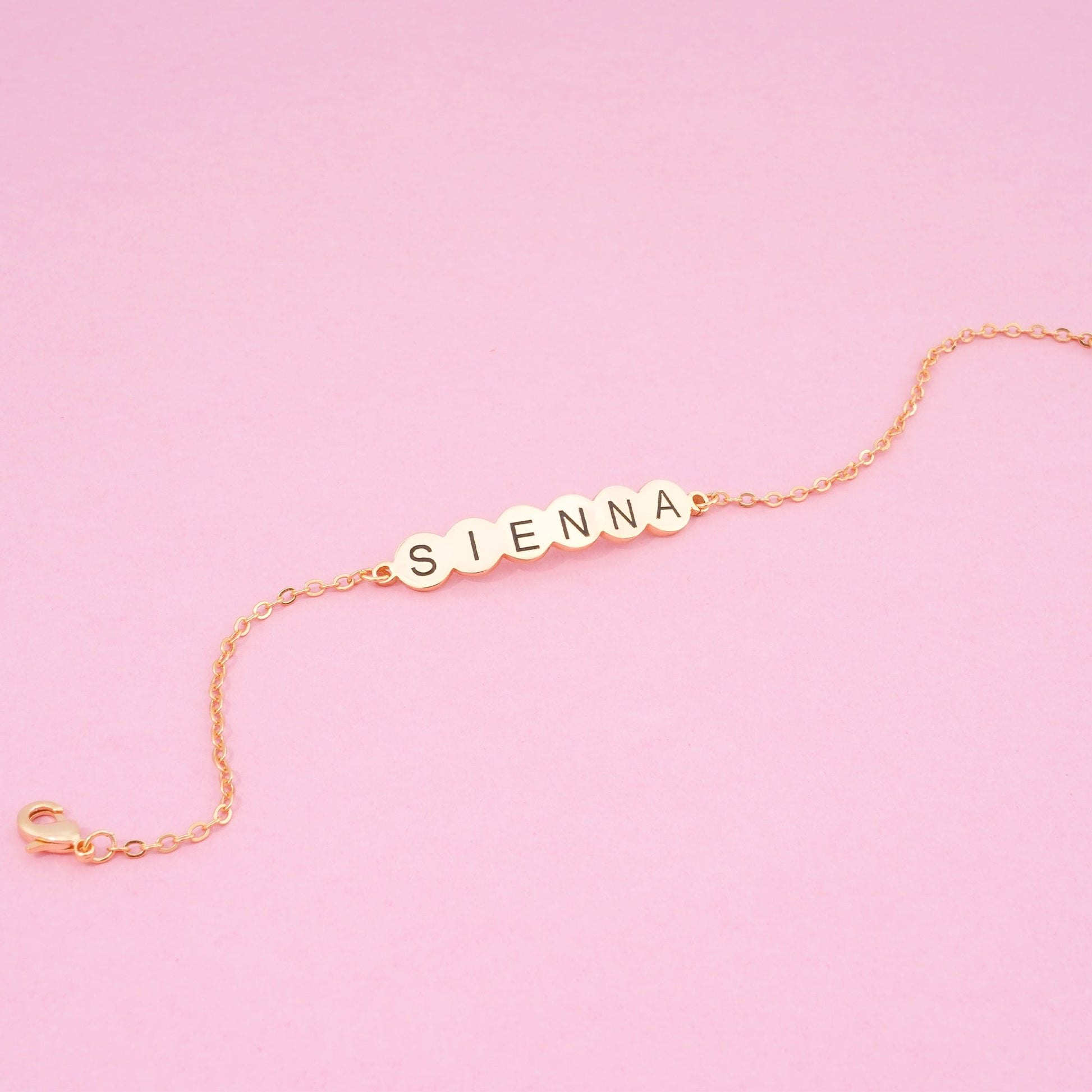 Custom Continuous Round Baby Name Bracelet
