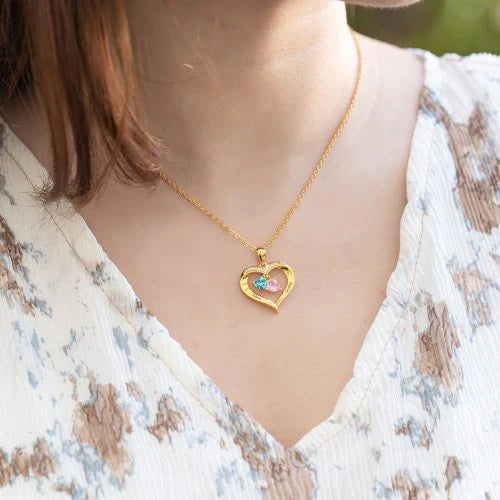 S925 Personalized Mother's Day Heart Necklace