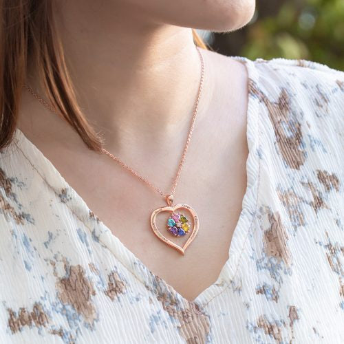 S925 Personalized Mother's Day Heart Necklace