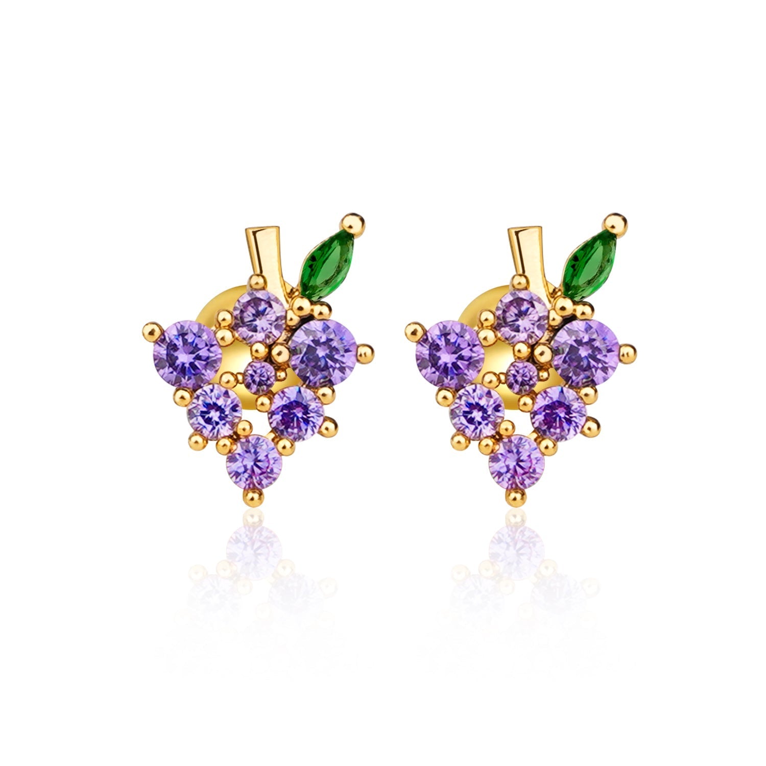 Crystal Grape Earrings