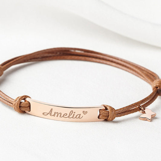 Braided Rope Baby Name Bracelet