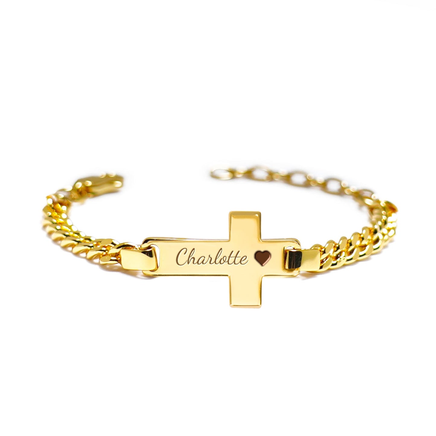 Personalized Children's Name Cross Bracelet
