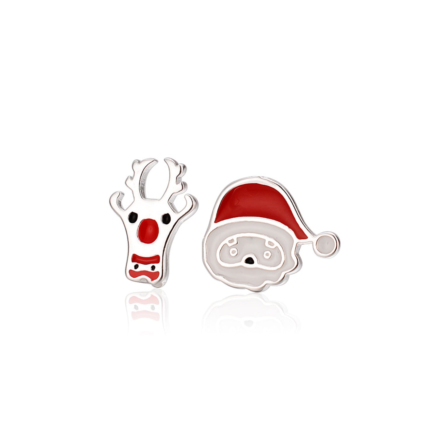 Children's Santa Claus and Rudolph Earrings