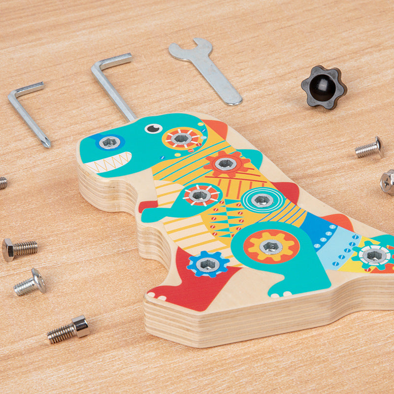 Fun Dinosaur Screwing Wooden Nut Removal Tool