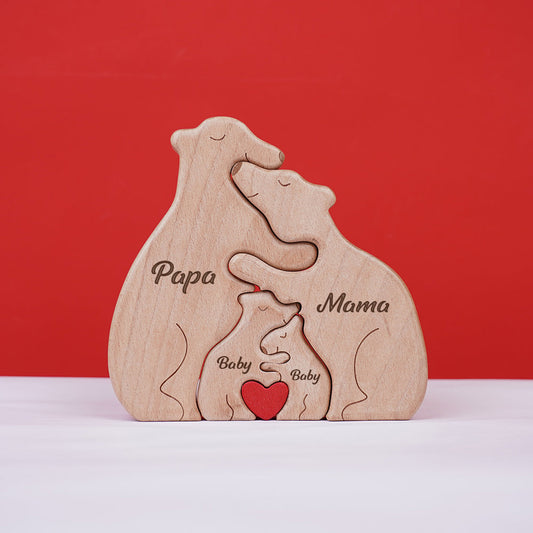 Personalized Family Name Puzzle Decor - Bears