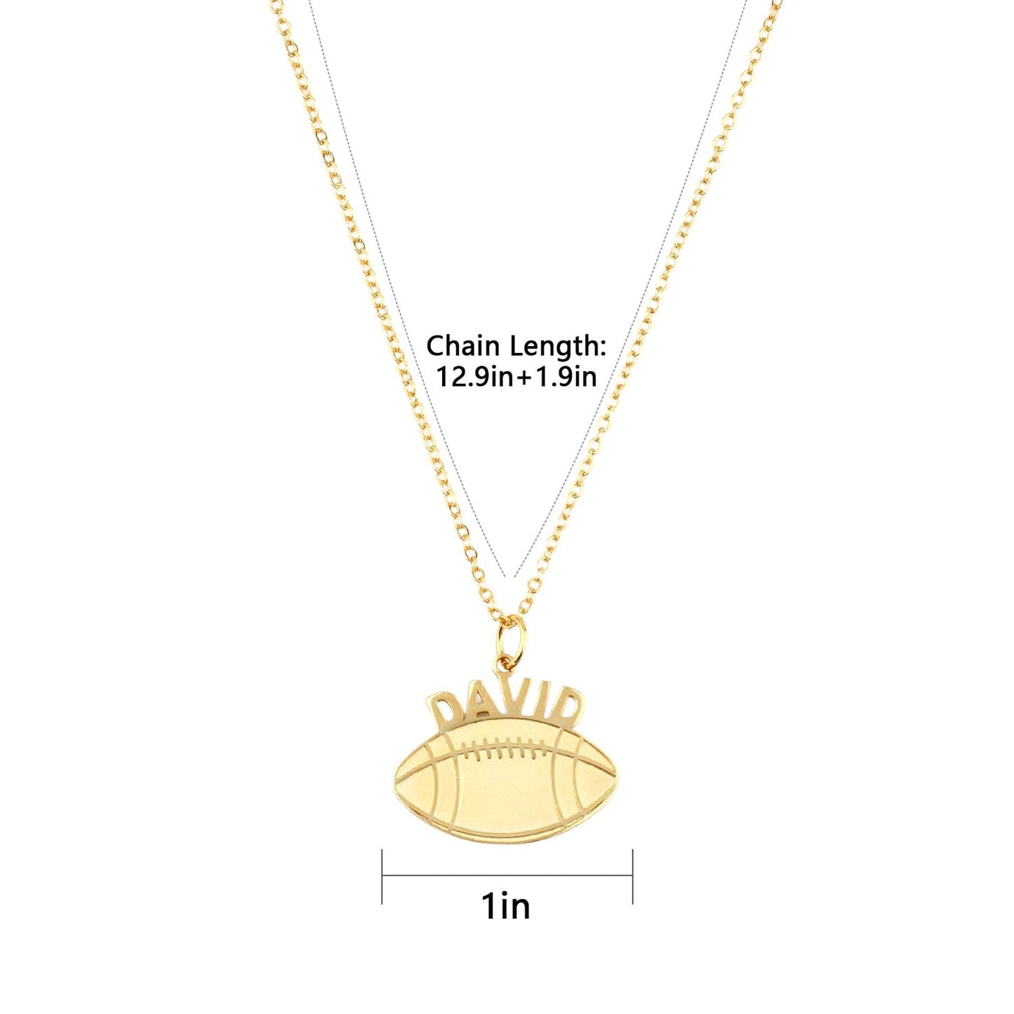 Personalized Baseball Name Boys Necklace
