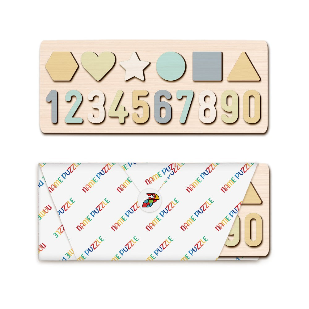 Numbers and Shapes Wooden Educational Puzzle