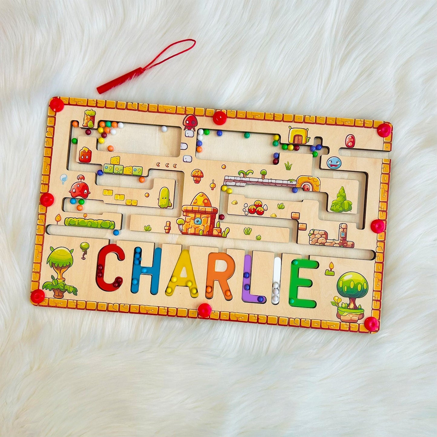 Custom Wooden Labyrinth Name Puzzle