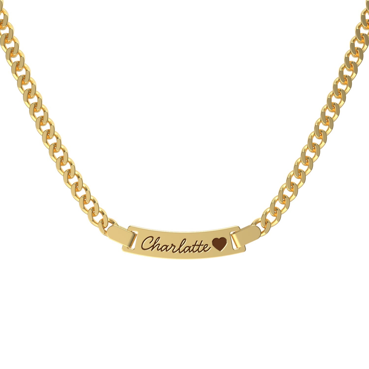 Personalized Baby Name and Birthstone Necklace