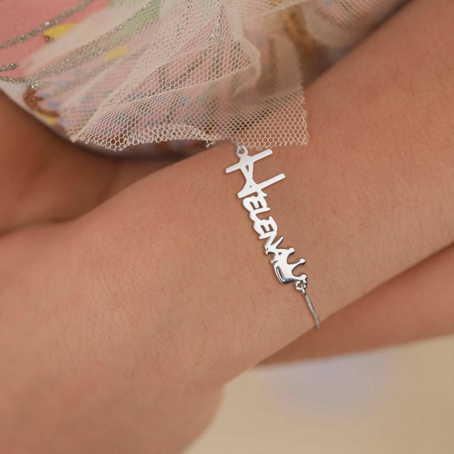 Crown Baby Name Bracelet