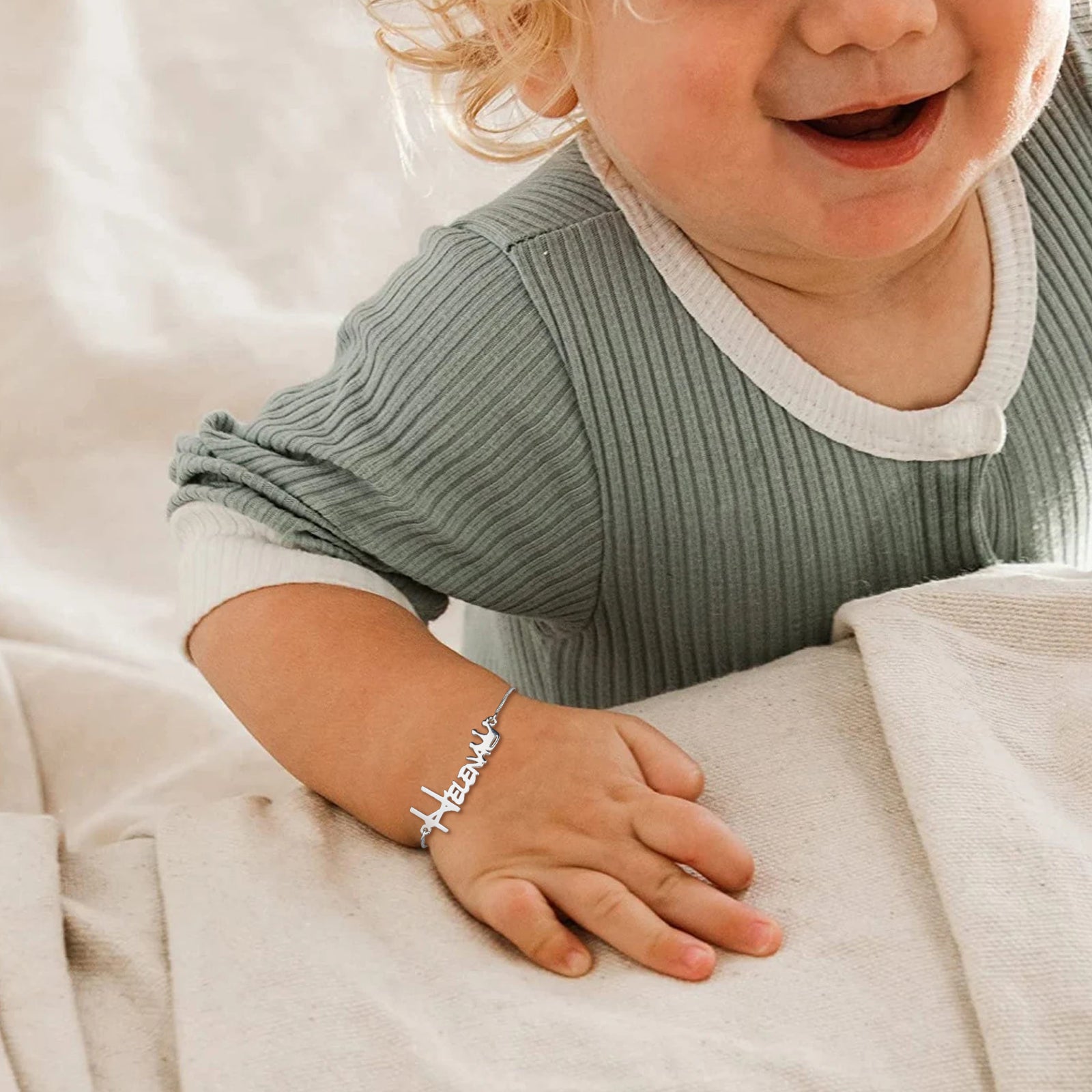 Crown Baby Name Bracelet