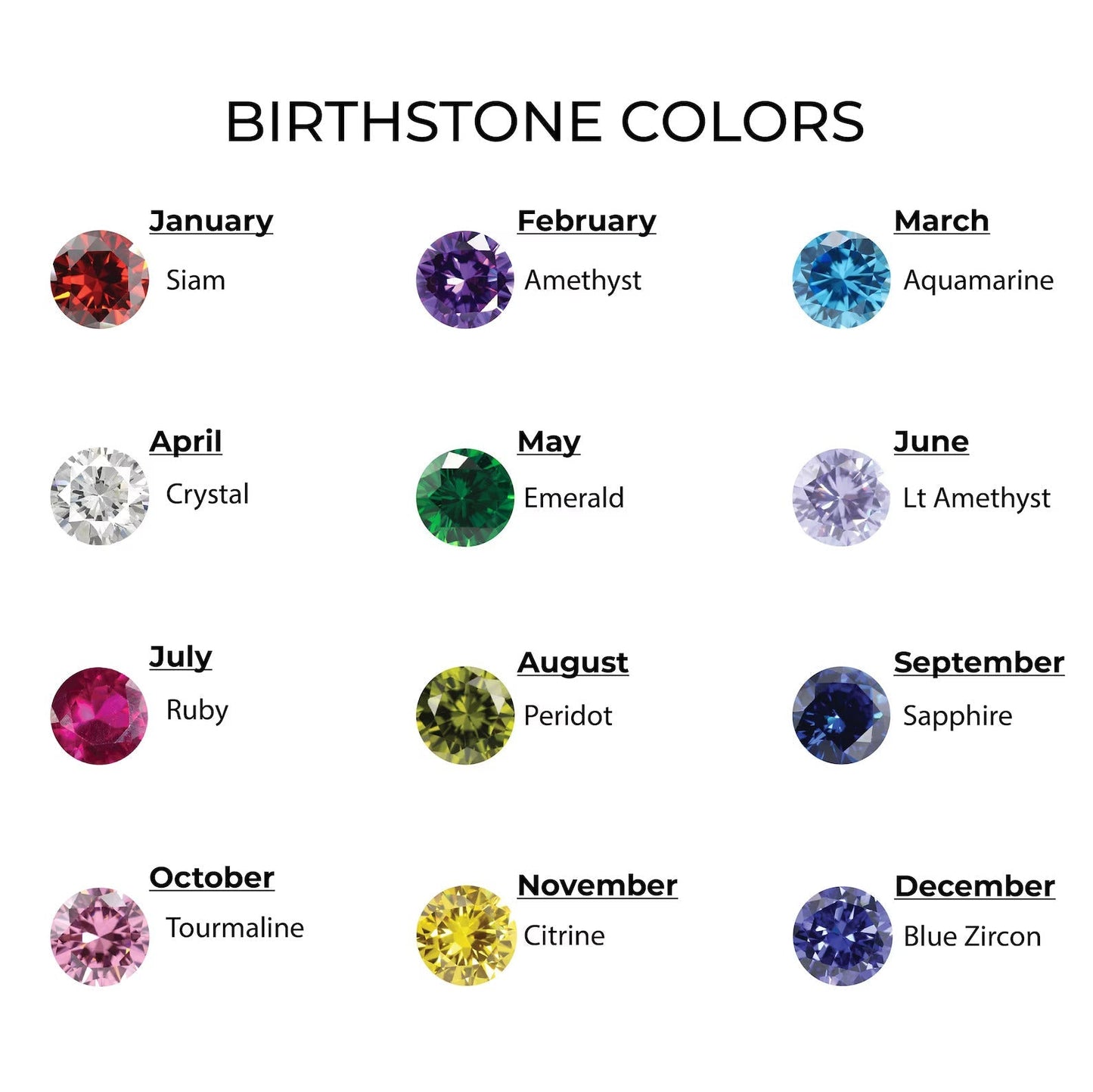 Children's Birth Flower Birthstone Necklace