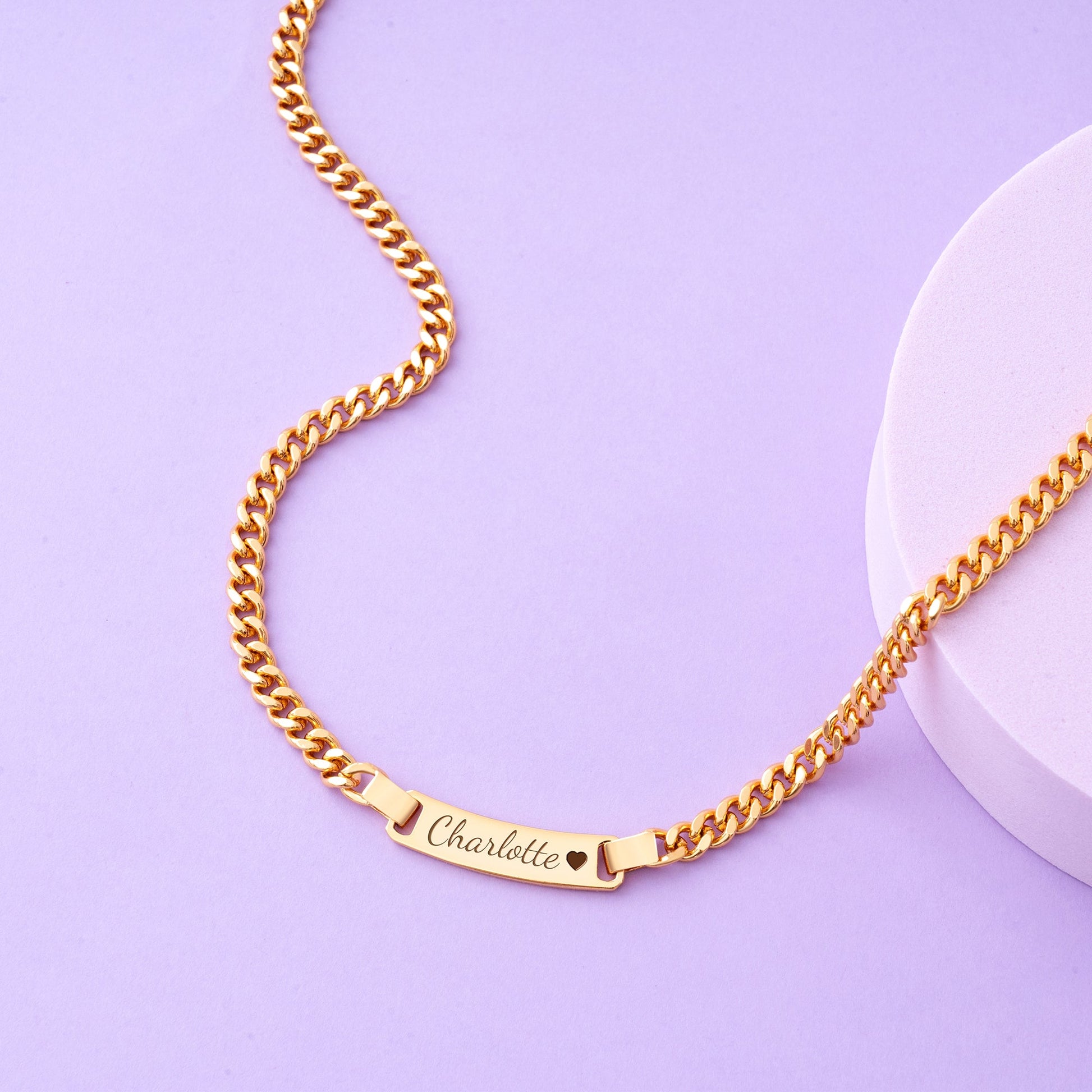 Personalized Baby Name and Birthstone Necklace