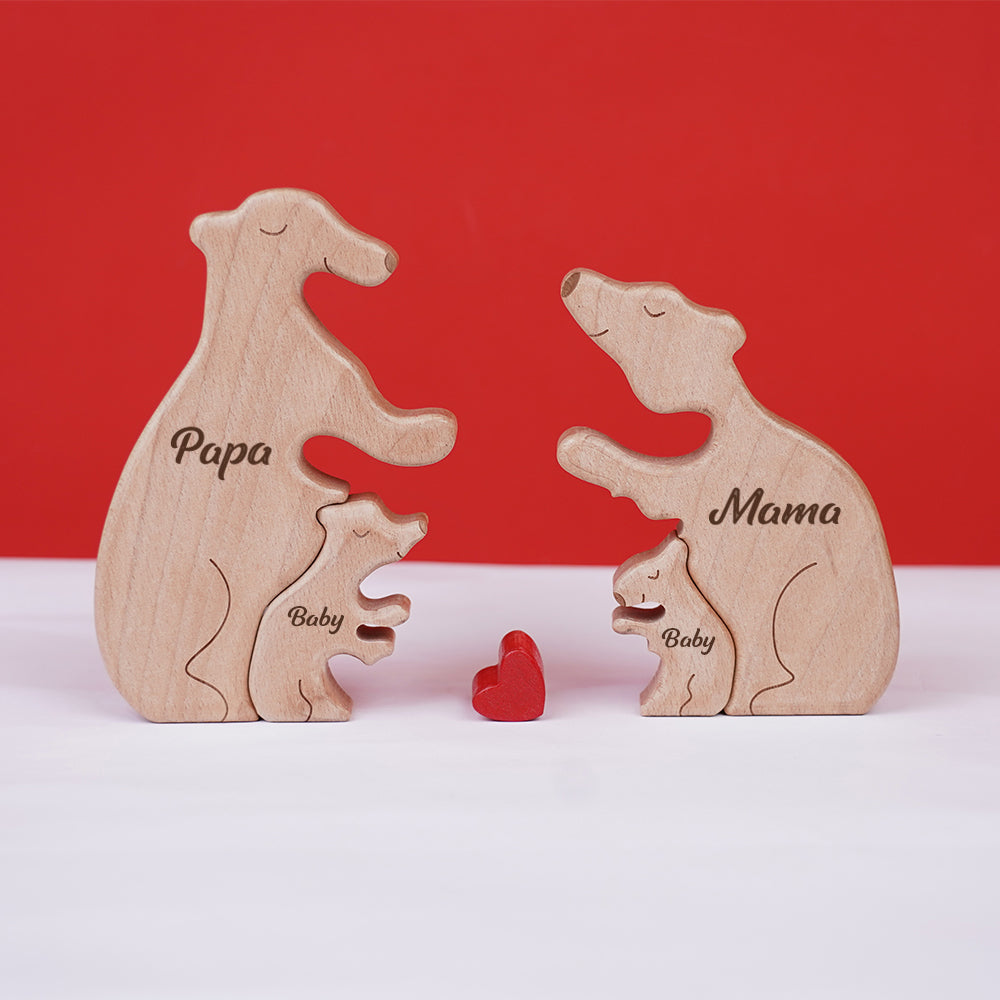Personalized Family Name Puzzle Decor - Bears