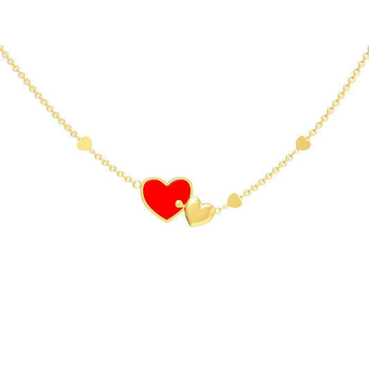 925 Sterling Silver Inseparable Hearts Personalized Name Necklace