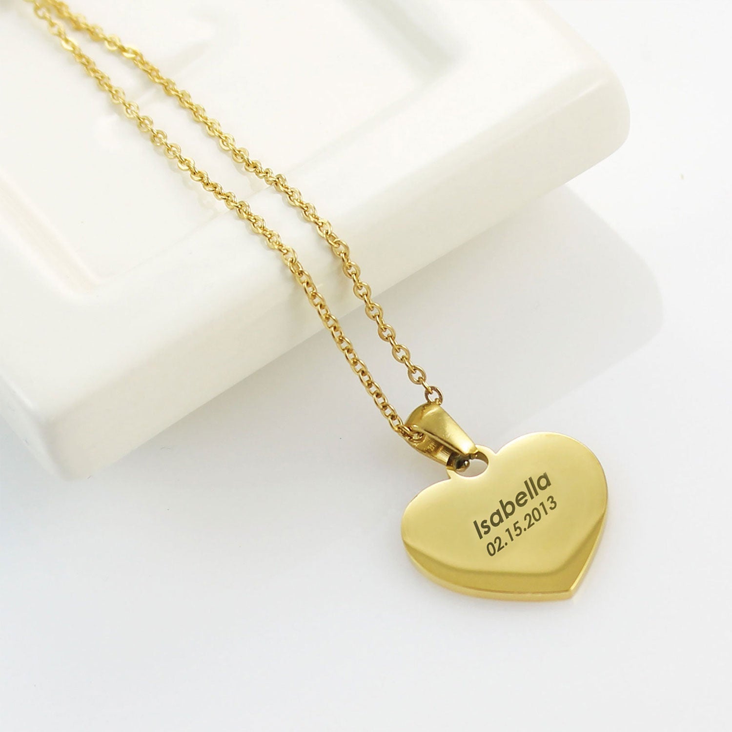 Love Engraved Name Necklace for Kids