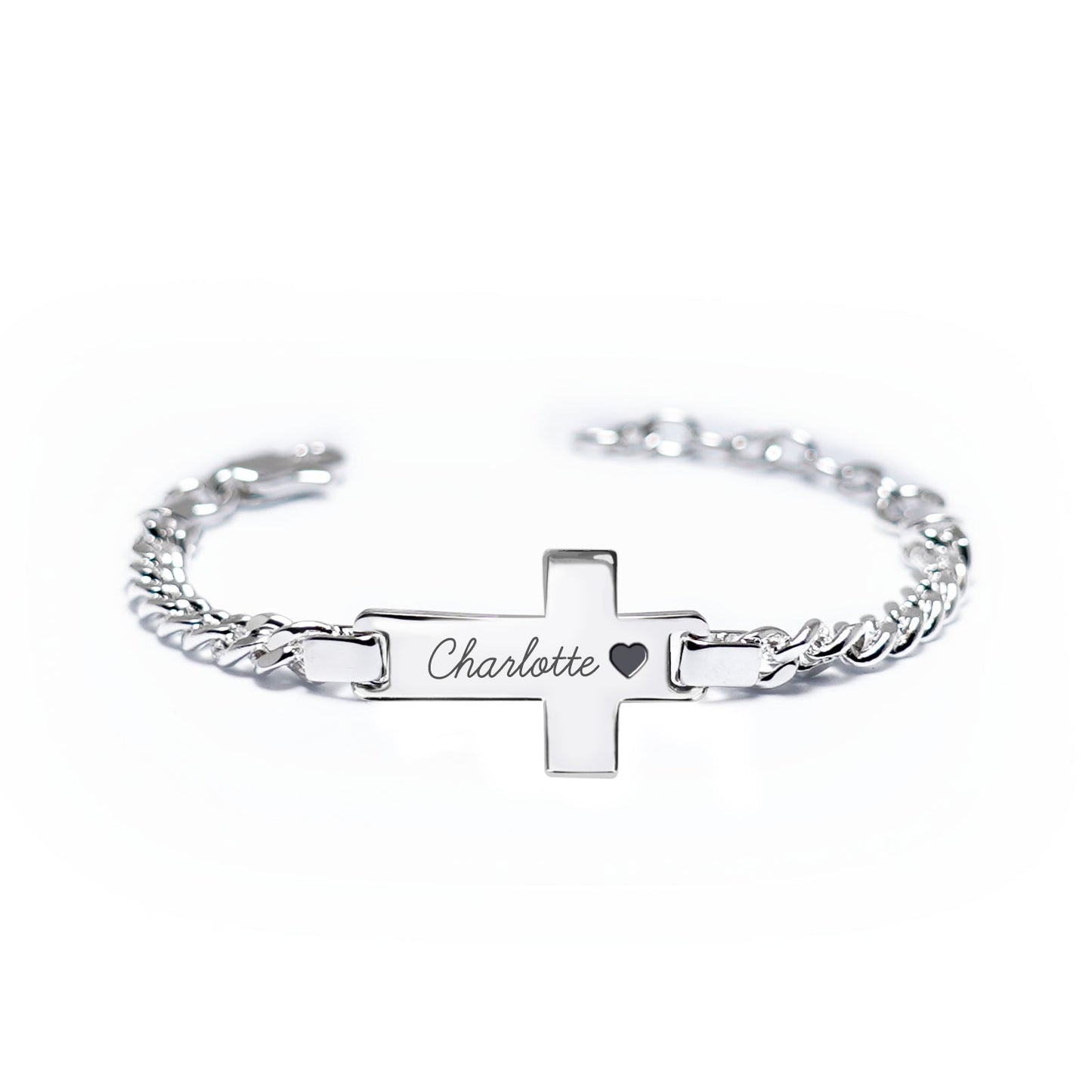 Personalized Children's Name Cross Bracelet