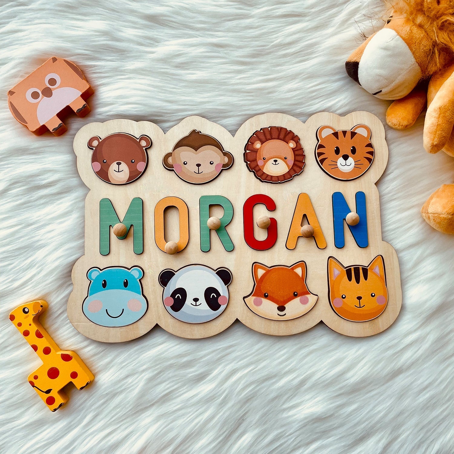 Custom Wooden Baby Name Puzzle - Outlines