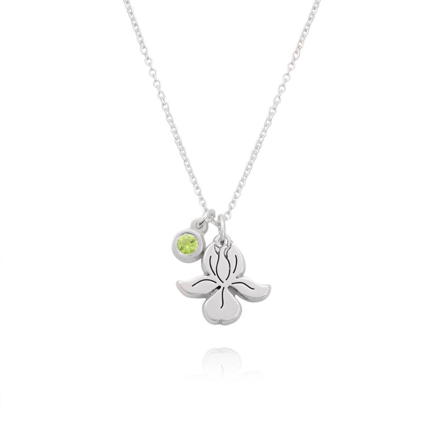 Children's Birth Flower Birthstone Necklace