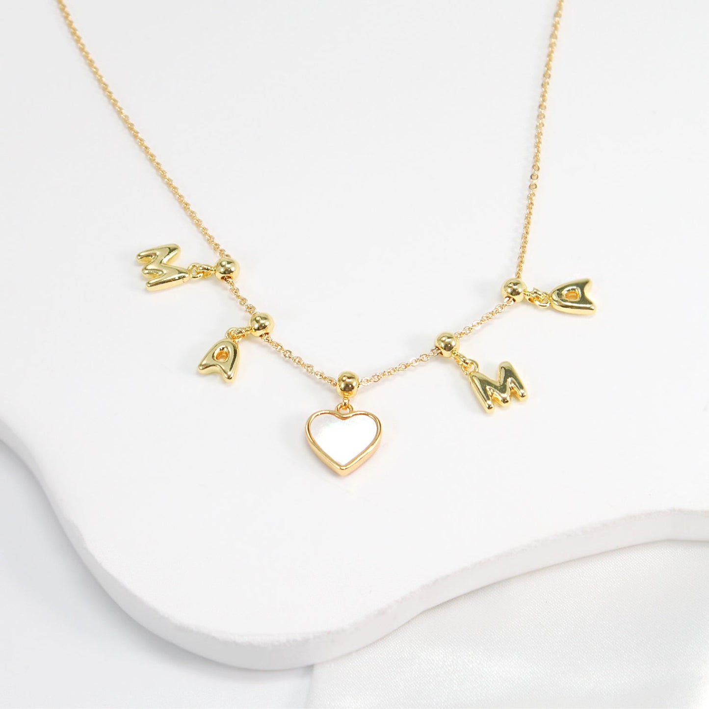 MAMA Always in My Heart – Double-Sided Enamel Charm Necklace