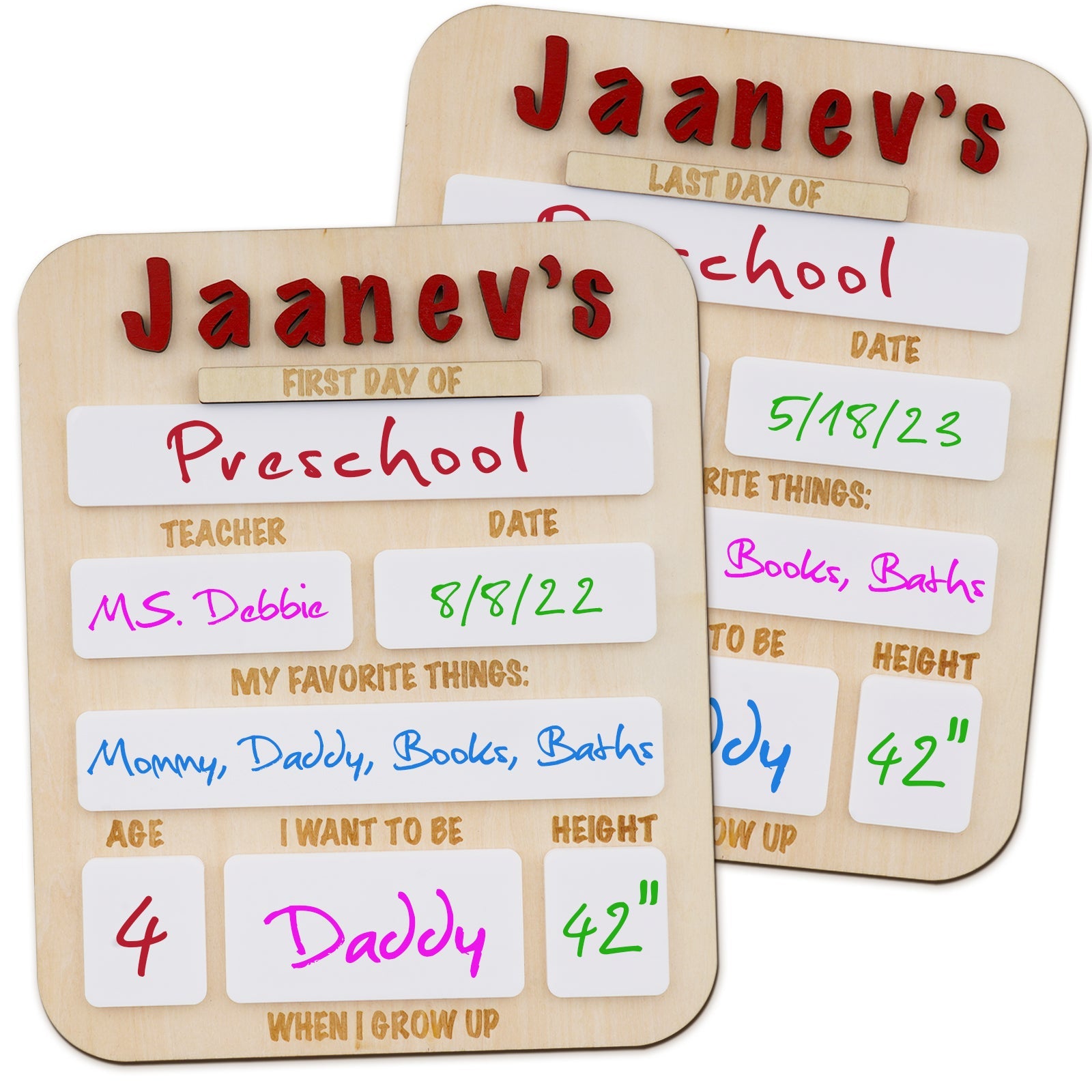 Wooden School Sign