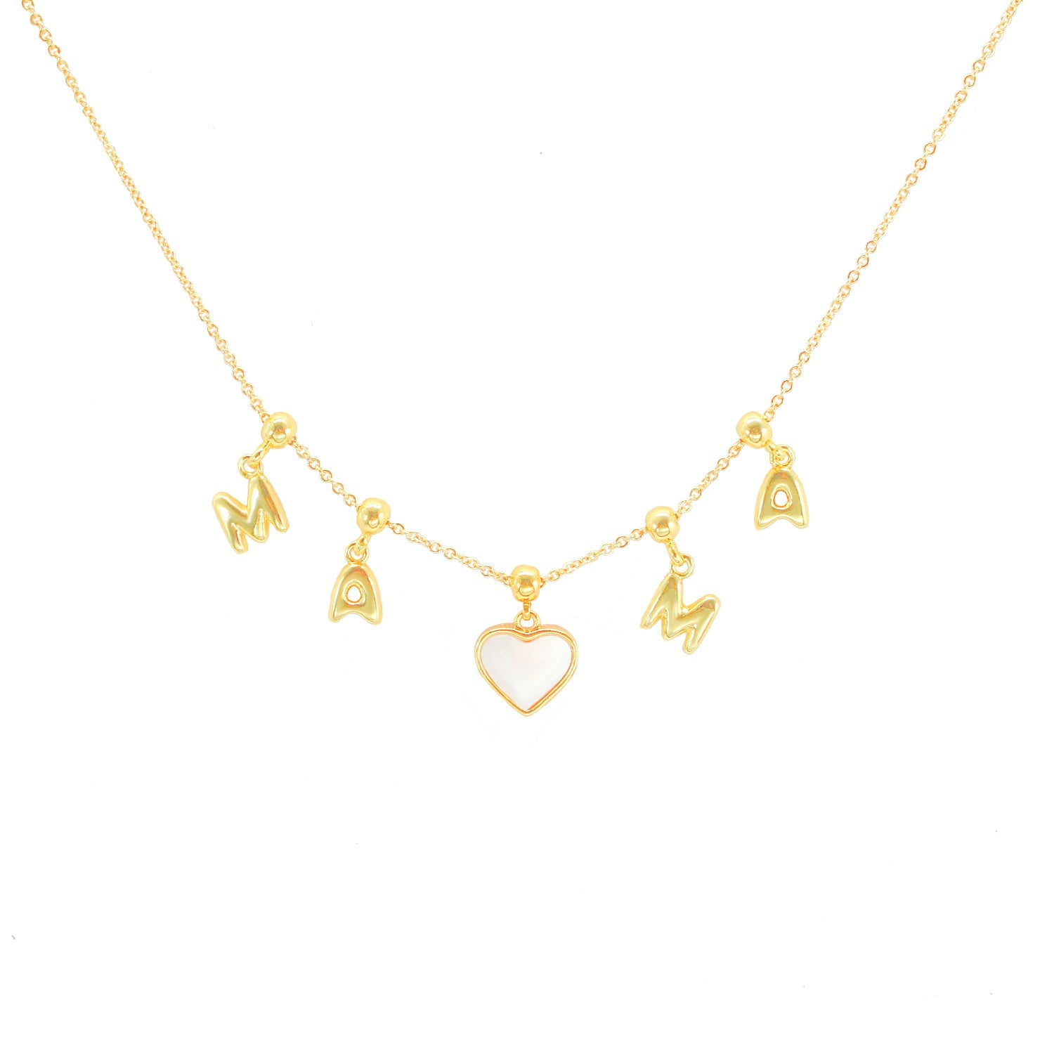 MAMA Always in My Heart – Double-Sided Enamel Charm Necklace