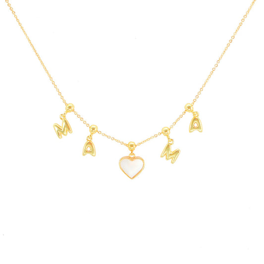 MAMA Always in My Heart – Double-Sided Enamel Charm Necklace