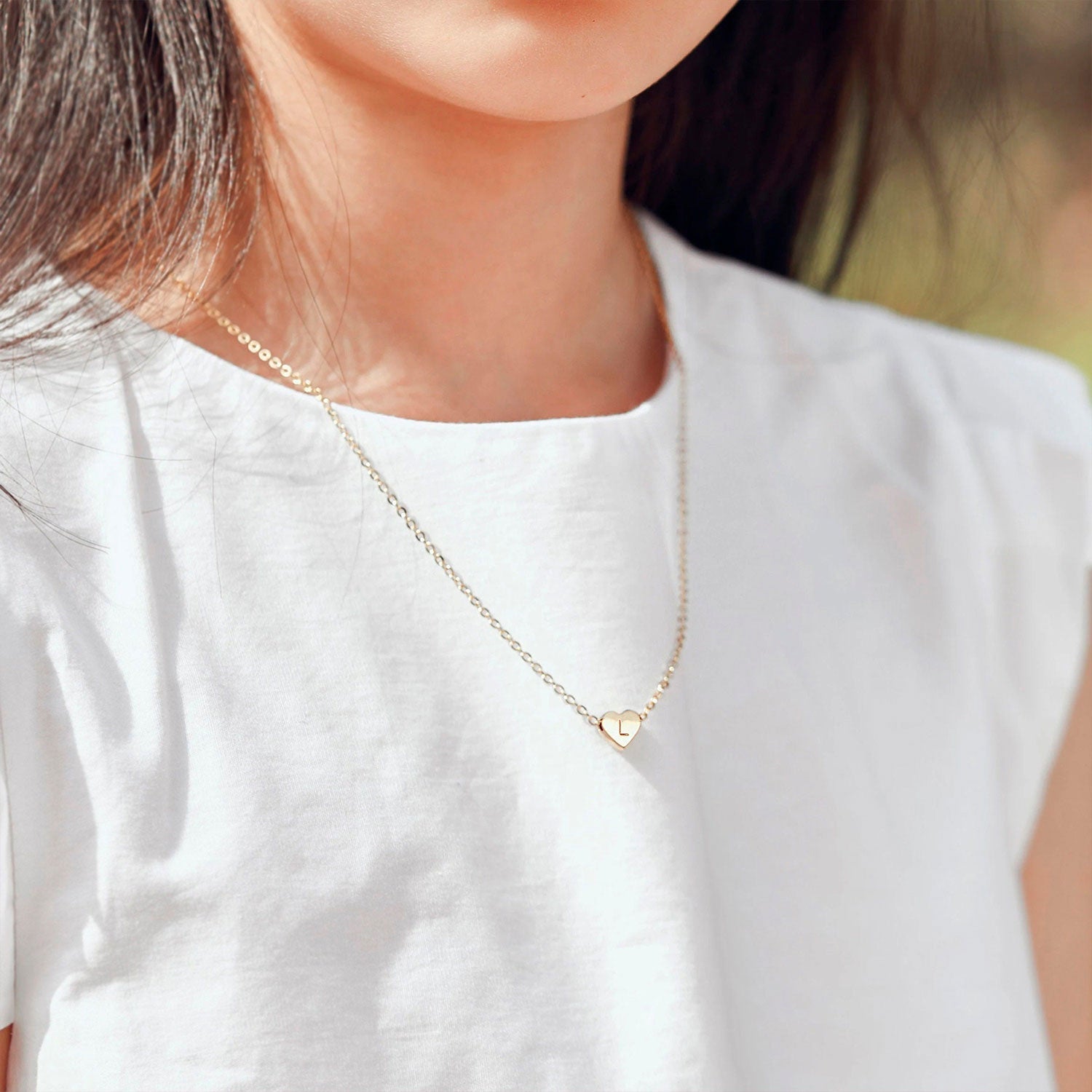 Love Personalized Initial Necklace for Kids