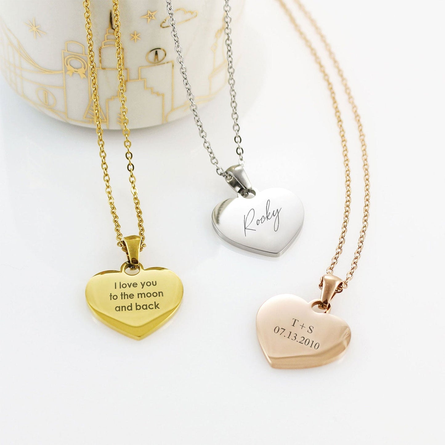 Love Engraved Name Necklace for Kids