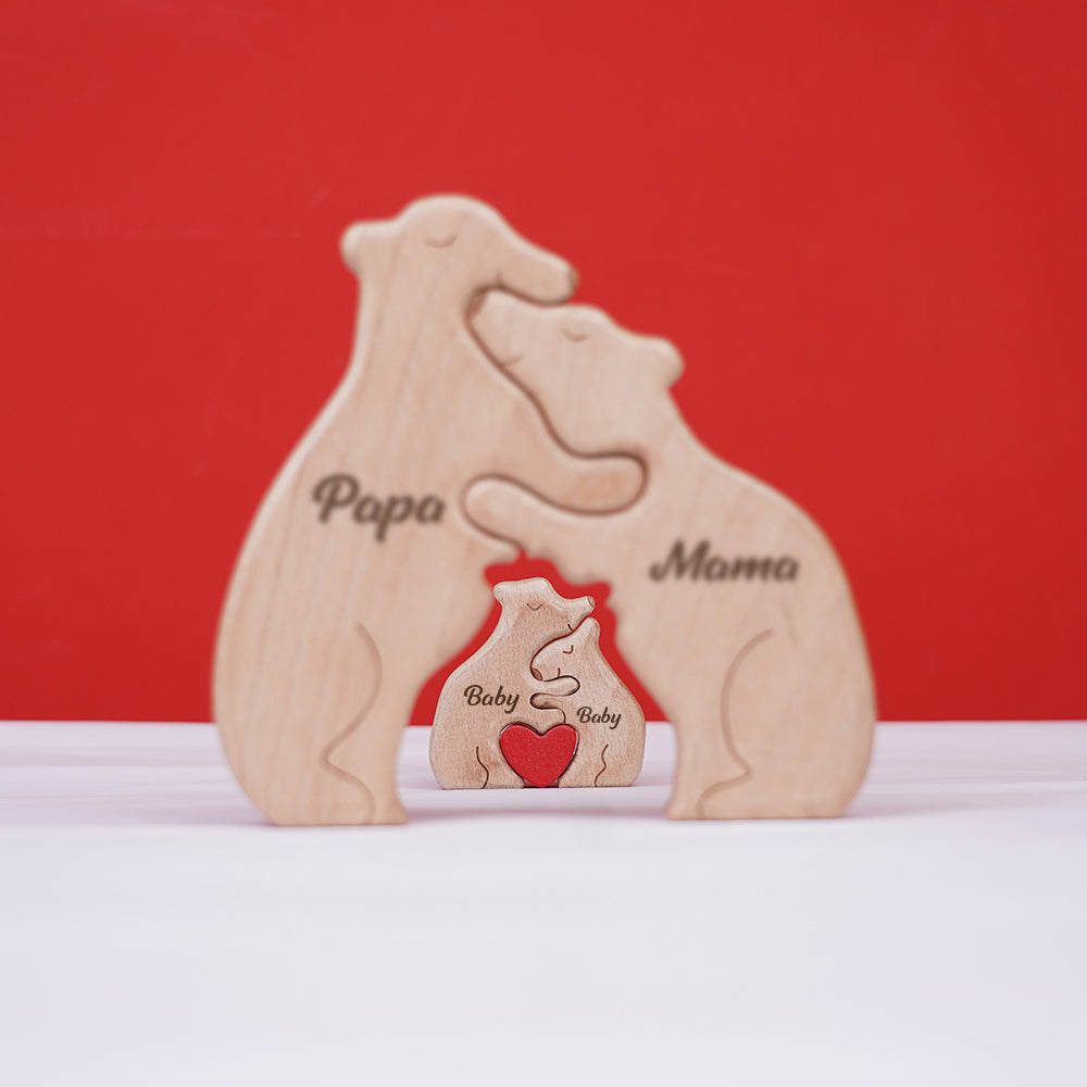 Personalized Family Name Puzzle Decor - Bears