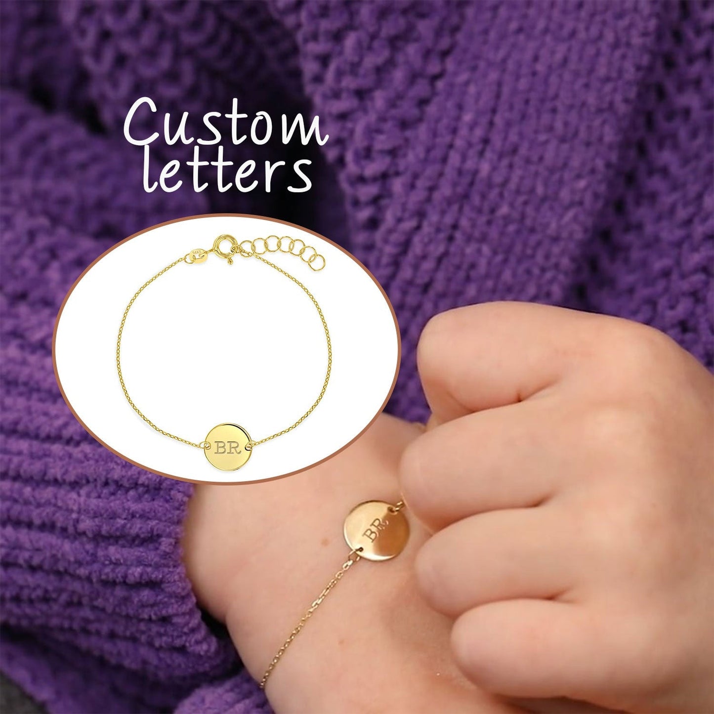 Engravable Children's Initials Bracelet