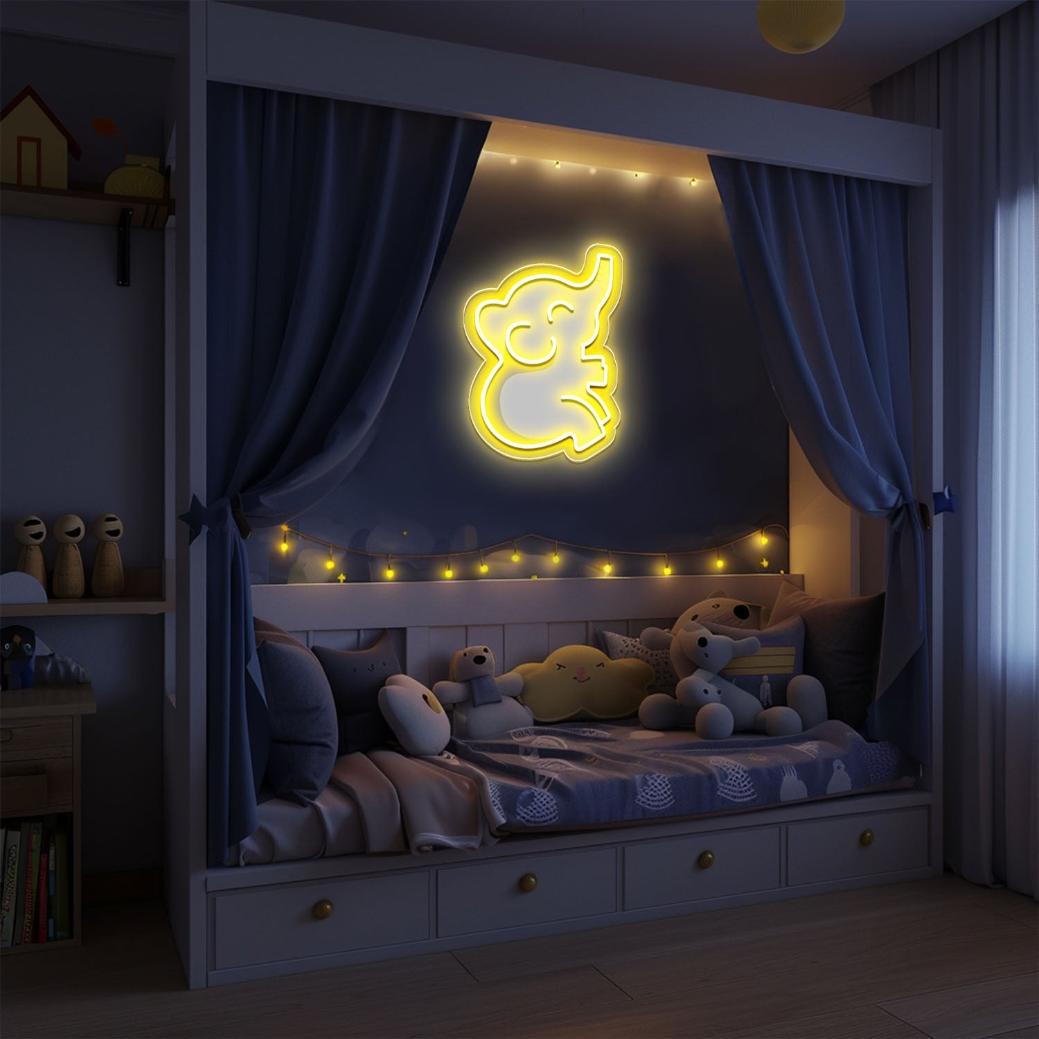 Cute Elephant Neon Sign