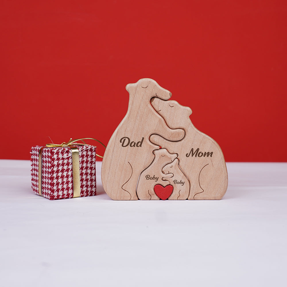Personalized Family Name Puzzle Decor - Bears