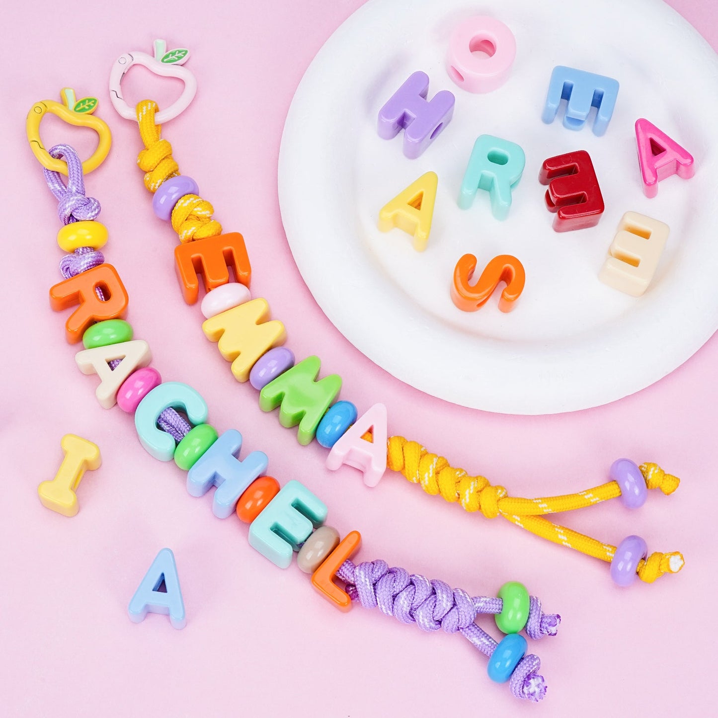 Personalized Kids Name Backpack Charm - Custom Letter Bag Tag