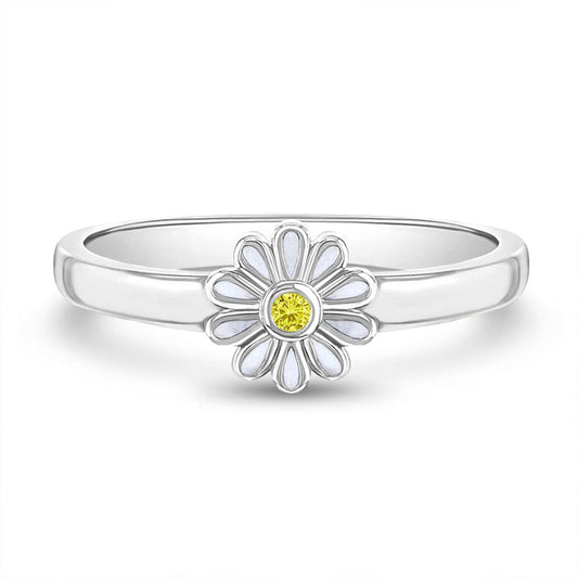 925 Sterling Silver Kids Daisy Ring
